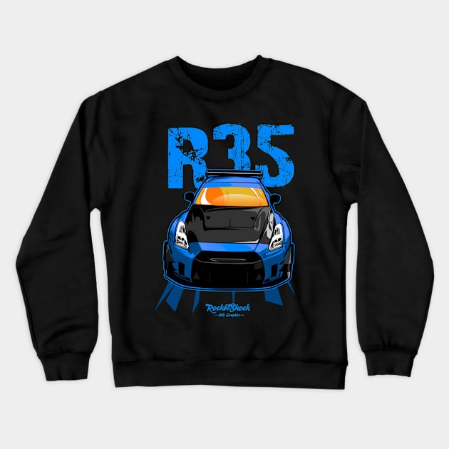 skyline r35 gtr godzilla jdm Crewneck Sweatshirt by ASAKDESIGNS